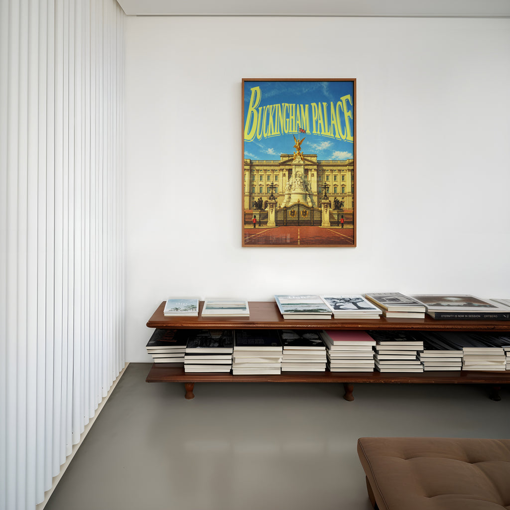 Vintage Buckingham Palace Poster, London Wall Art Print