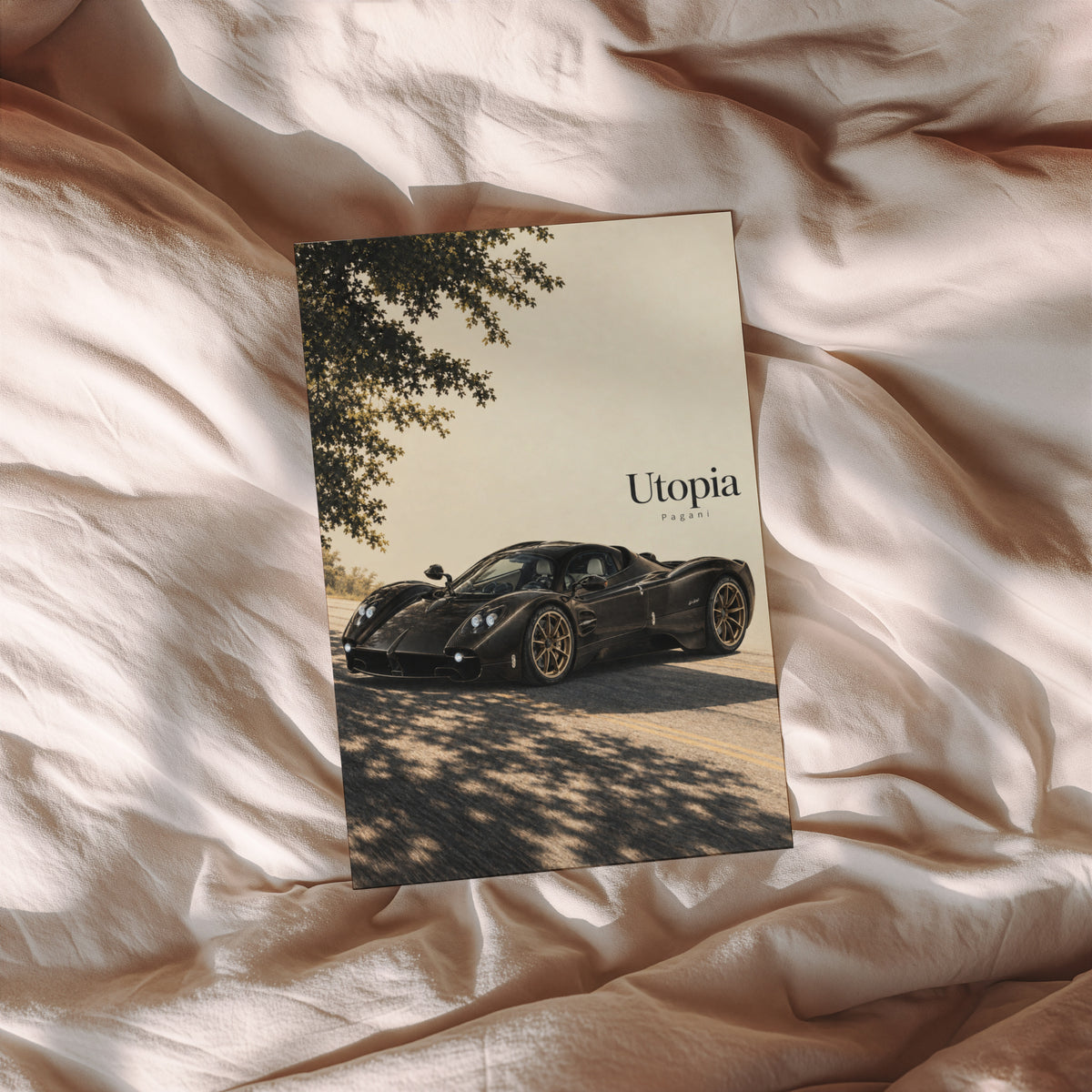 Vintage Pagani Utopia Print, Supercar Wall Art