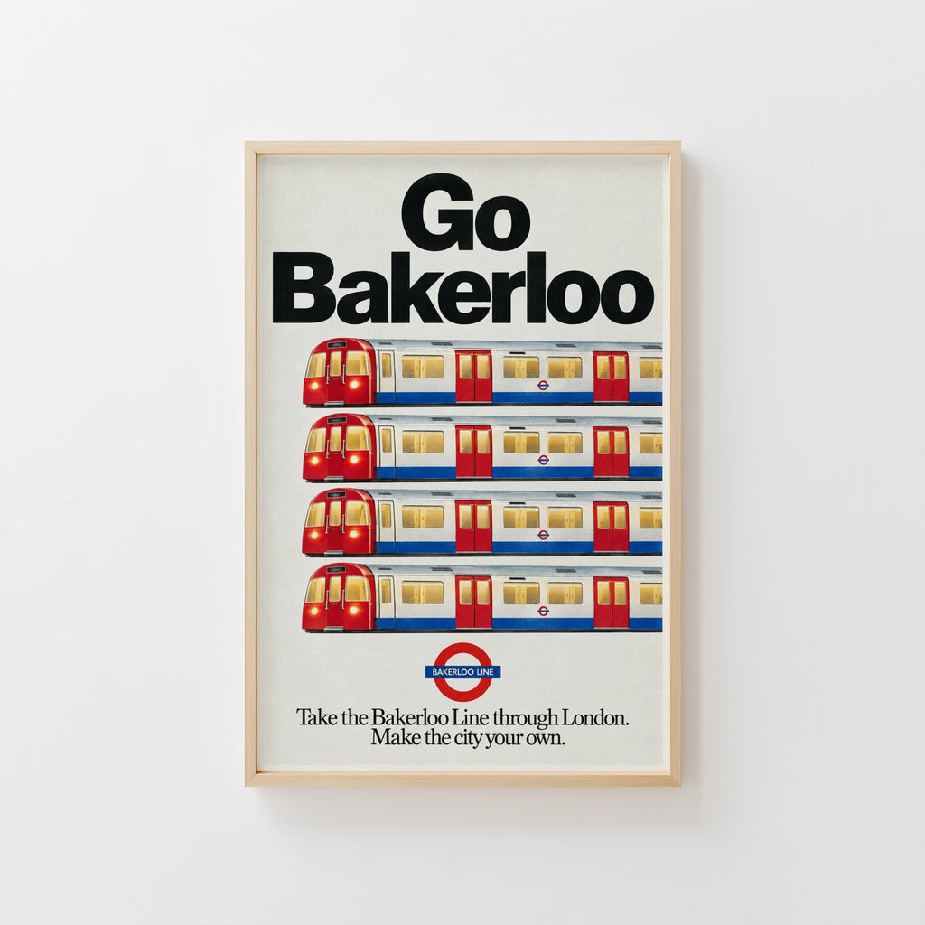 Vintage Bakerloo Line London Underground Print Poster