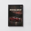 Vintage Mustang Shelby Dark Horse Print, Car Wall Art