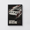 Vintage Porsche 911 GT3 RS Print, Car Poster, Wall Art