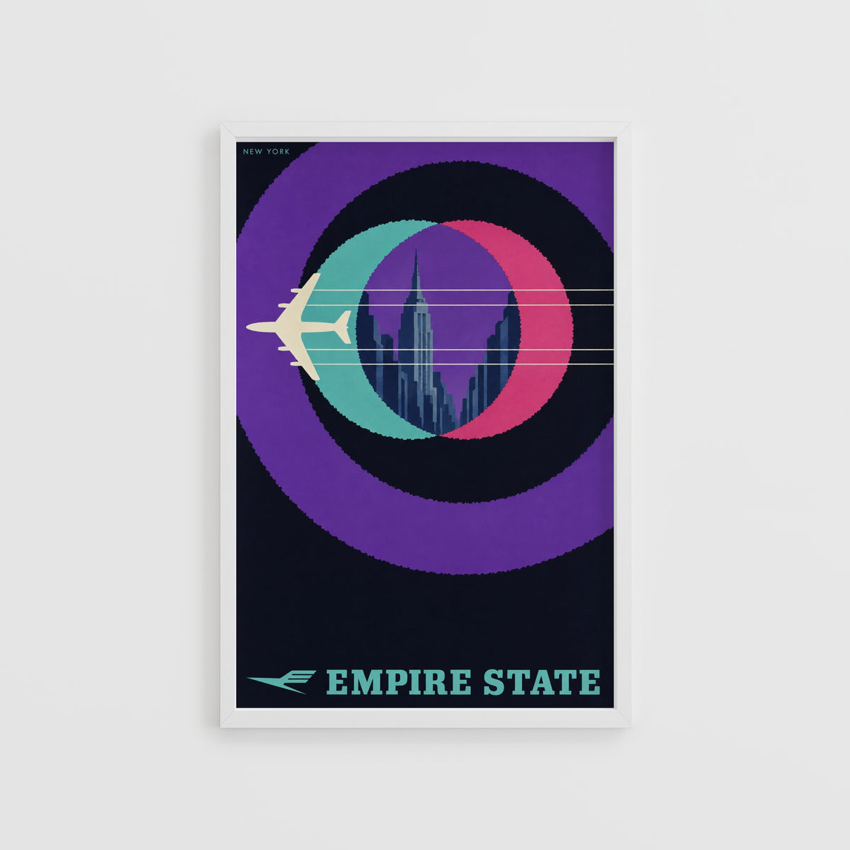 Vintage New York Poster, Empire State Wall Art, Print