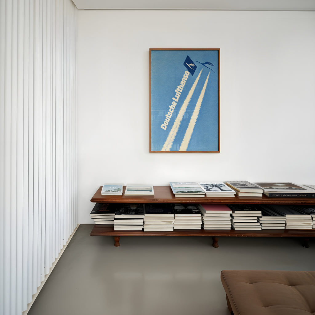 Vintage Lufthansa Poster, Aviation Wall Art, Airline Print
