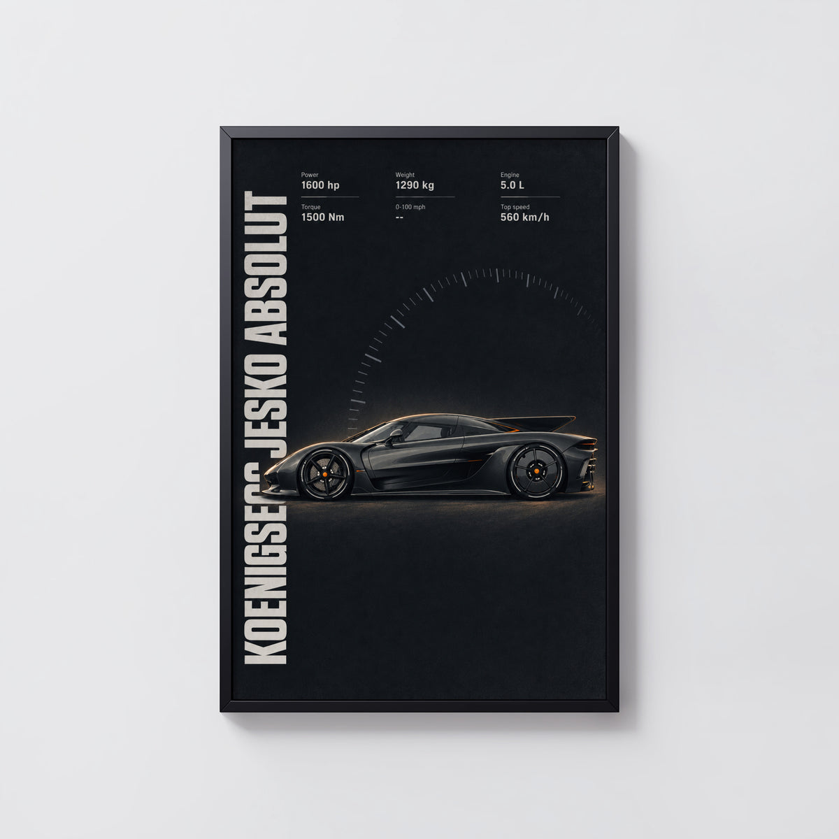 Vintage Koenigsegg Jesko Absolut Car Print