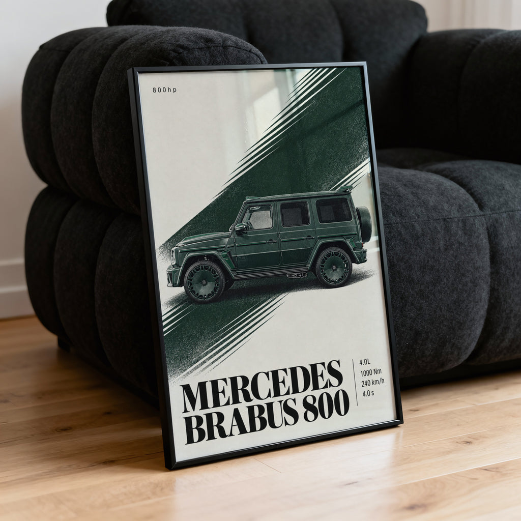 Vintage Mercedes Brabus 800 Print, G-Class Art