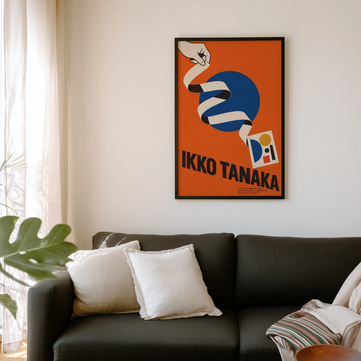 Vintage Ikko Tanaka Print, Japanese Design Poster