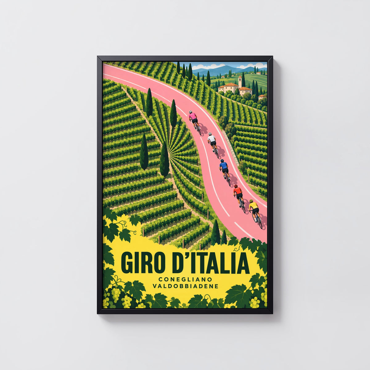 Vintage Giro d'Italia Poster, Cycling Wall Art, Print