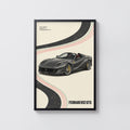 Vintage Ferrari 812 GTS Print, Supercar Wall Art