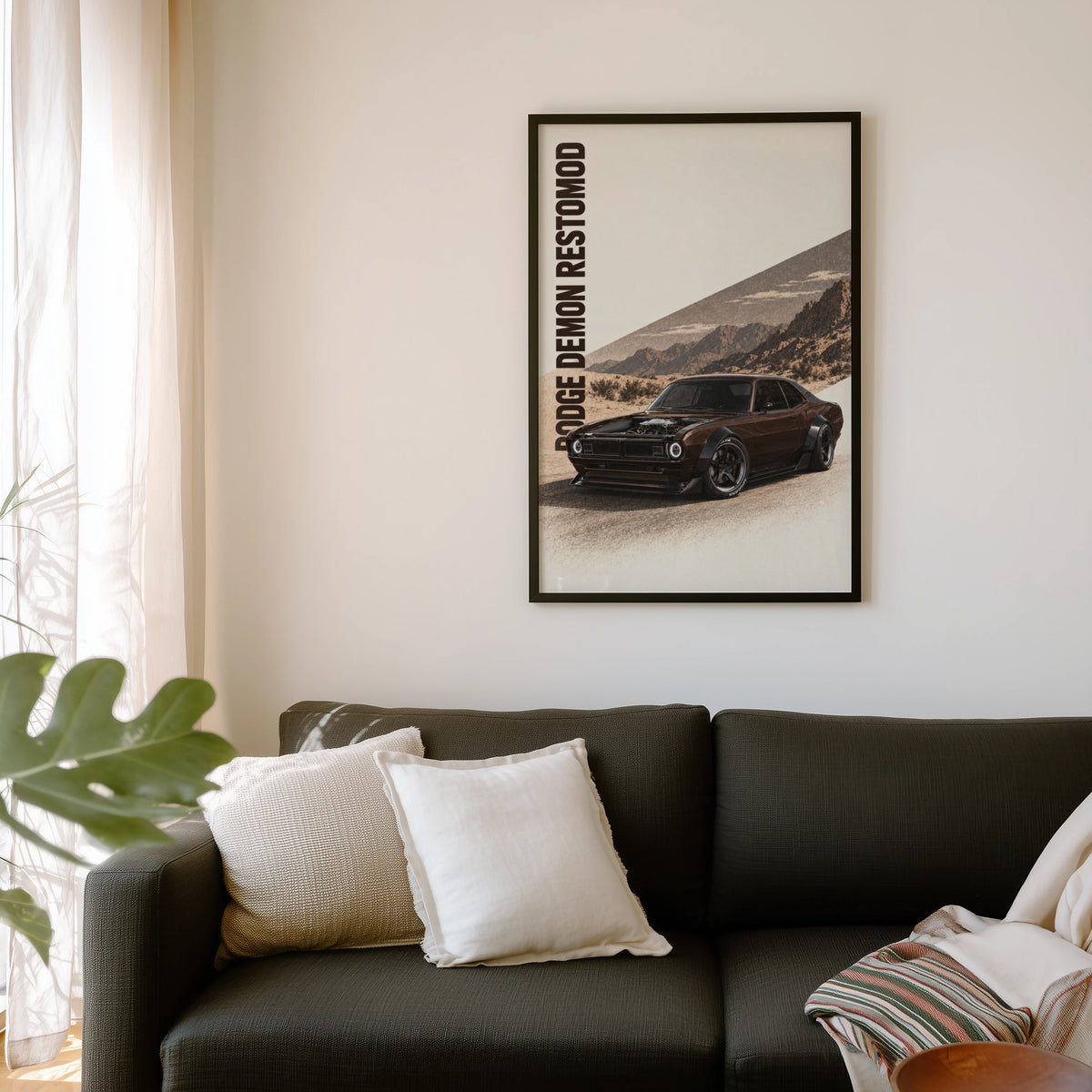 Vintage Dodge Demon Restomod Car Print