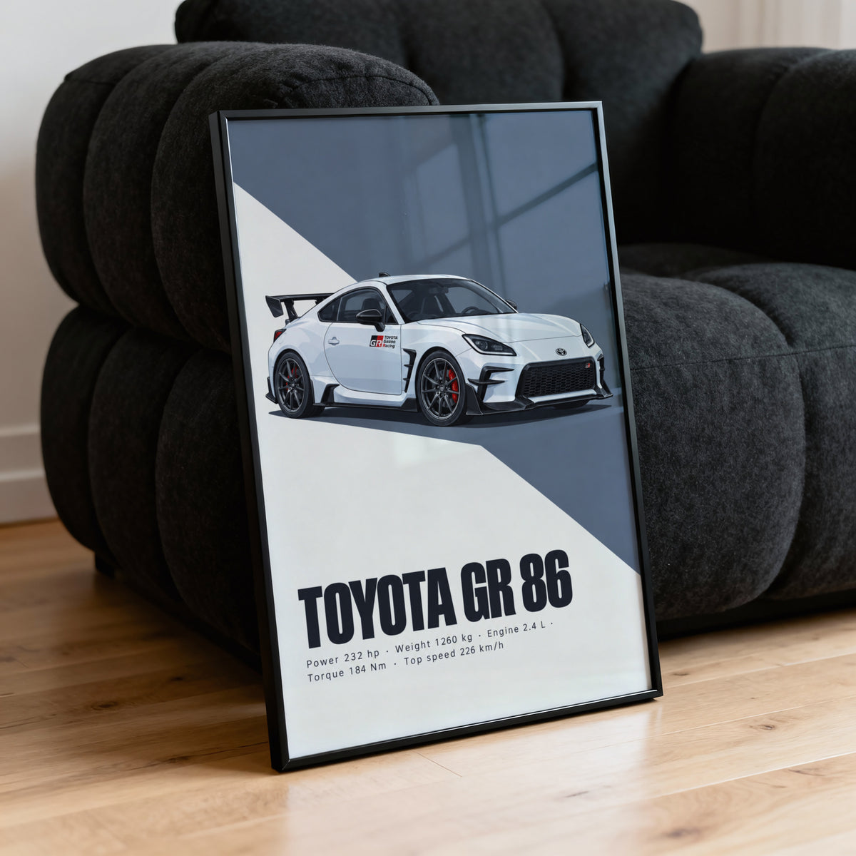 Vintage Toyota GR 86 Print, Car Wall Art