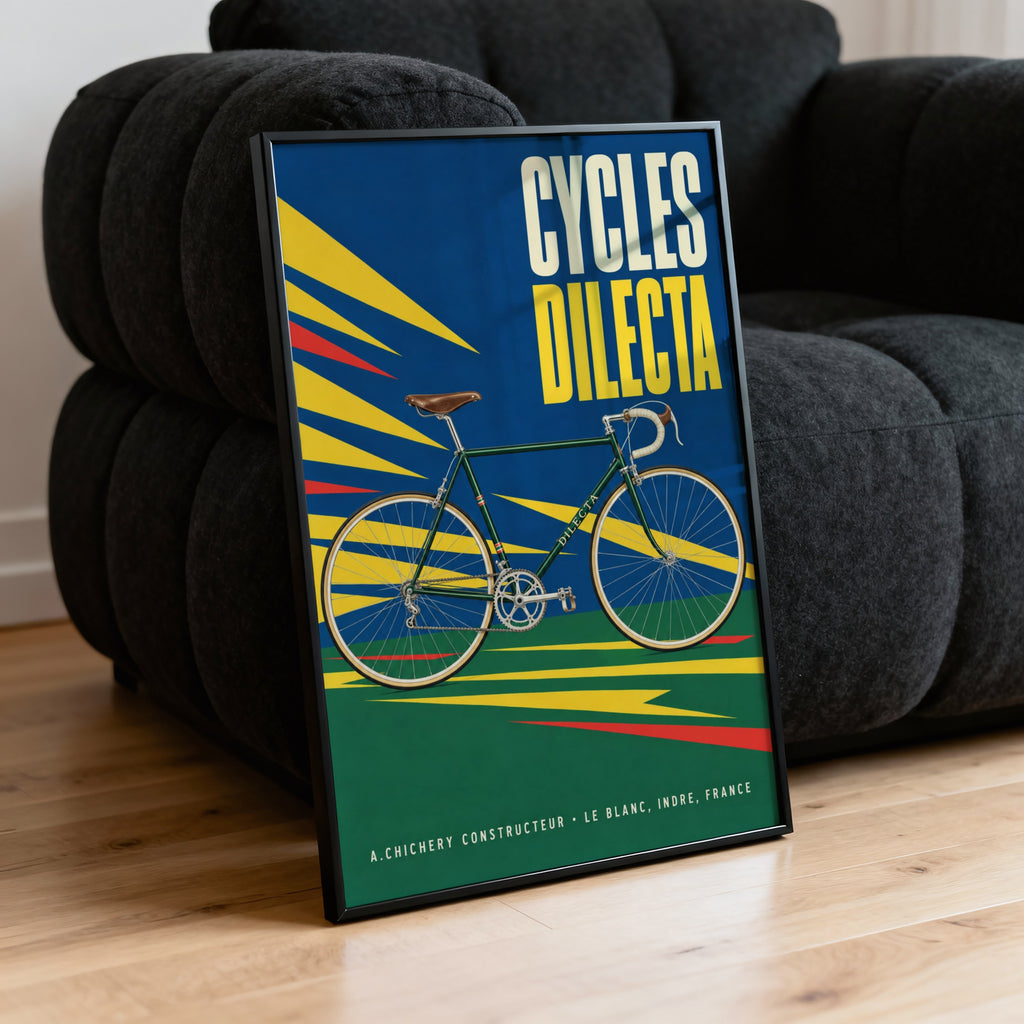 Vintage Bicycle Poster, Retro Cycling Wall Art, Print