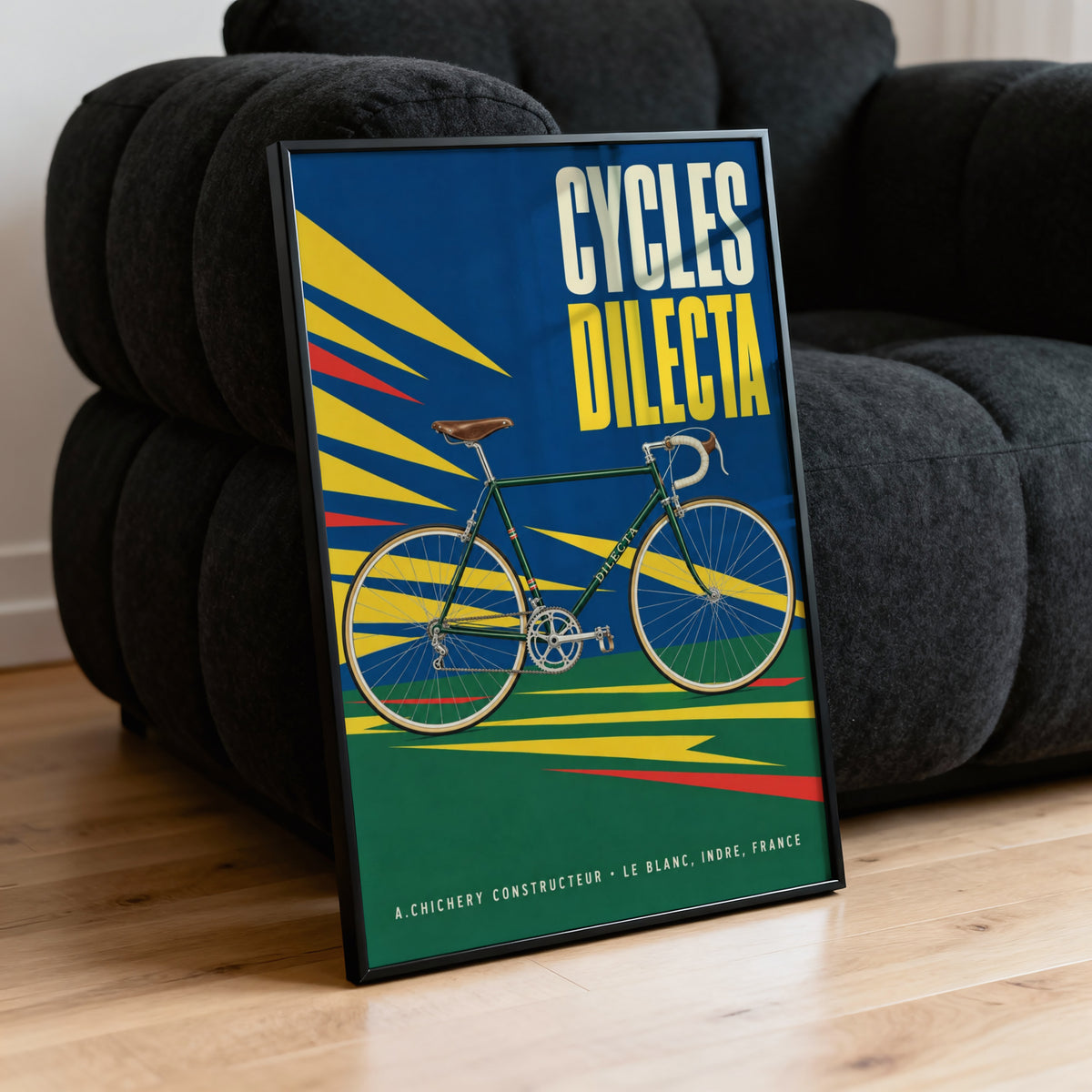 Vintage Bicycle Poster, Retro Cycling Wall Art, Print