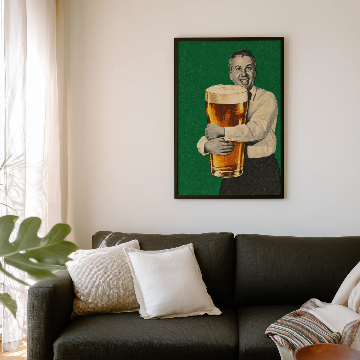 Vintage Beer Print and Poster, Retro Pub Wall Art