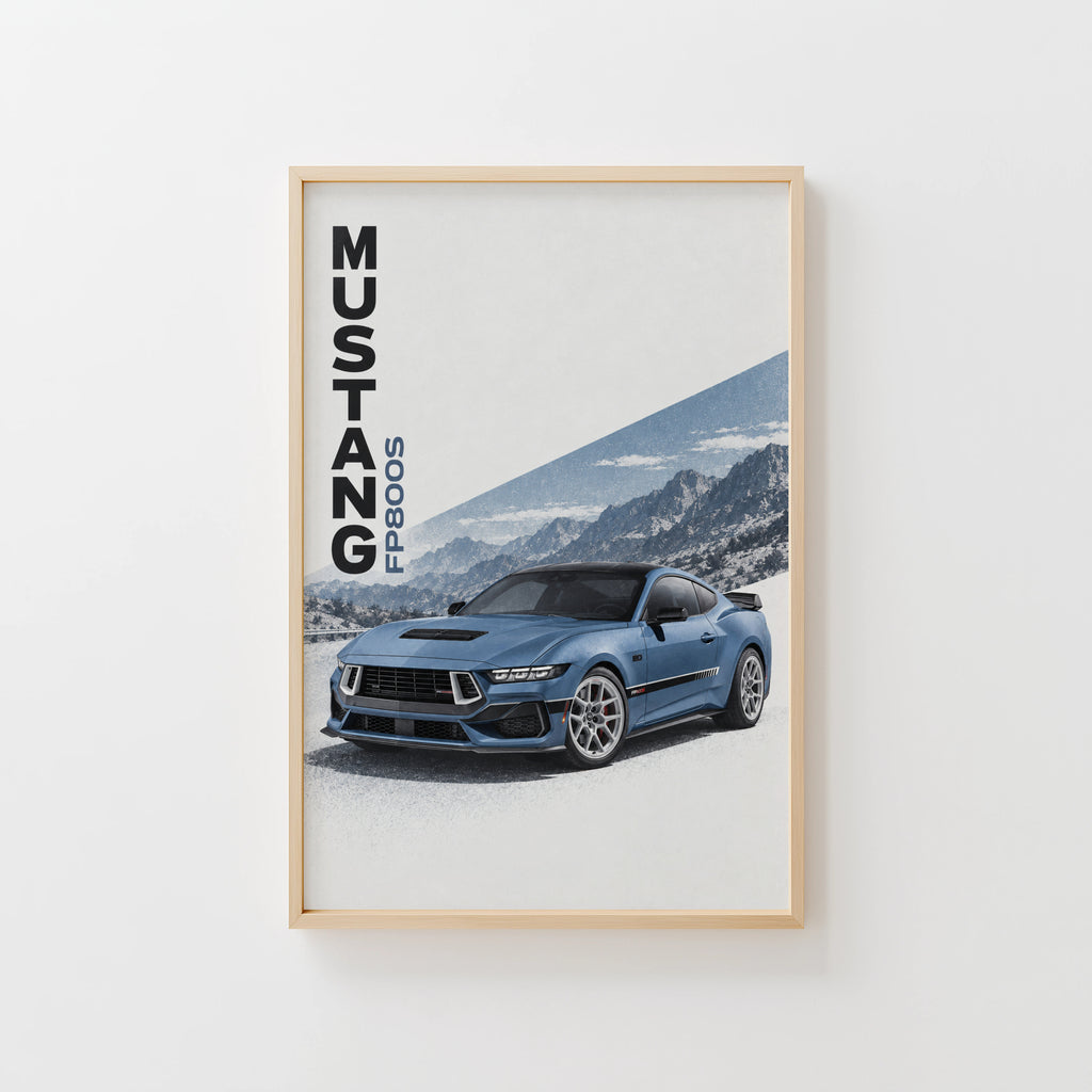 Vintage Mustang Print, Muscle Car Wall Art