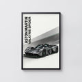 Vintage Car Print, Aston Martin Valkyrie Spider Art