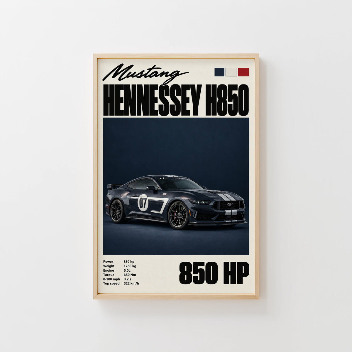 Vintage Mustang Hennessey H850 Print