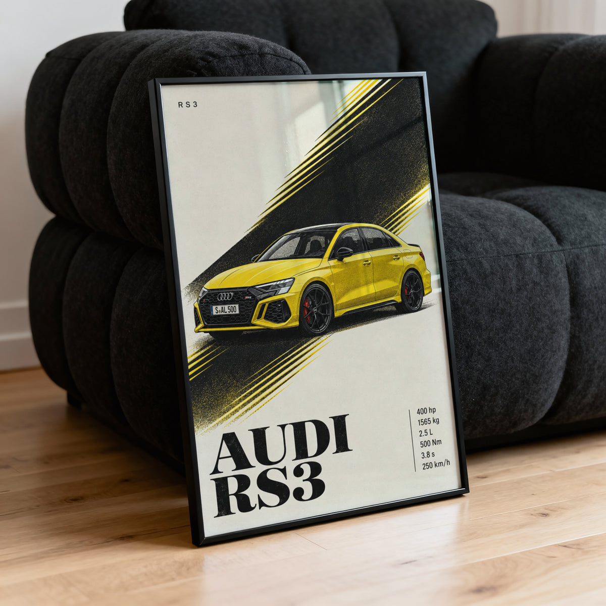 Vintage Audi RS3 Car Print, Wall Art