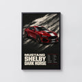 Vintage Mustang Shelby Print, Car Wall Art