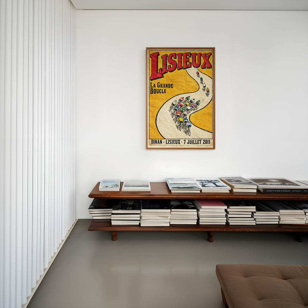 Vintage Lisieux Cycling Poster, Tour de France Wall Art