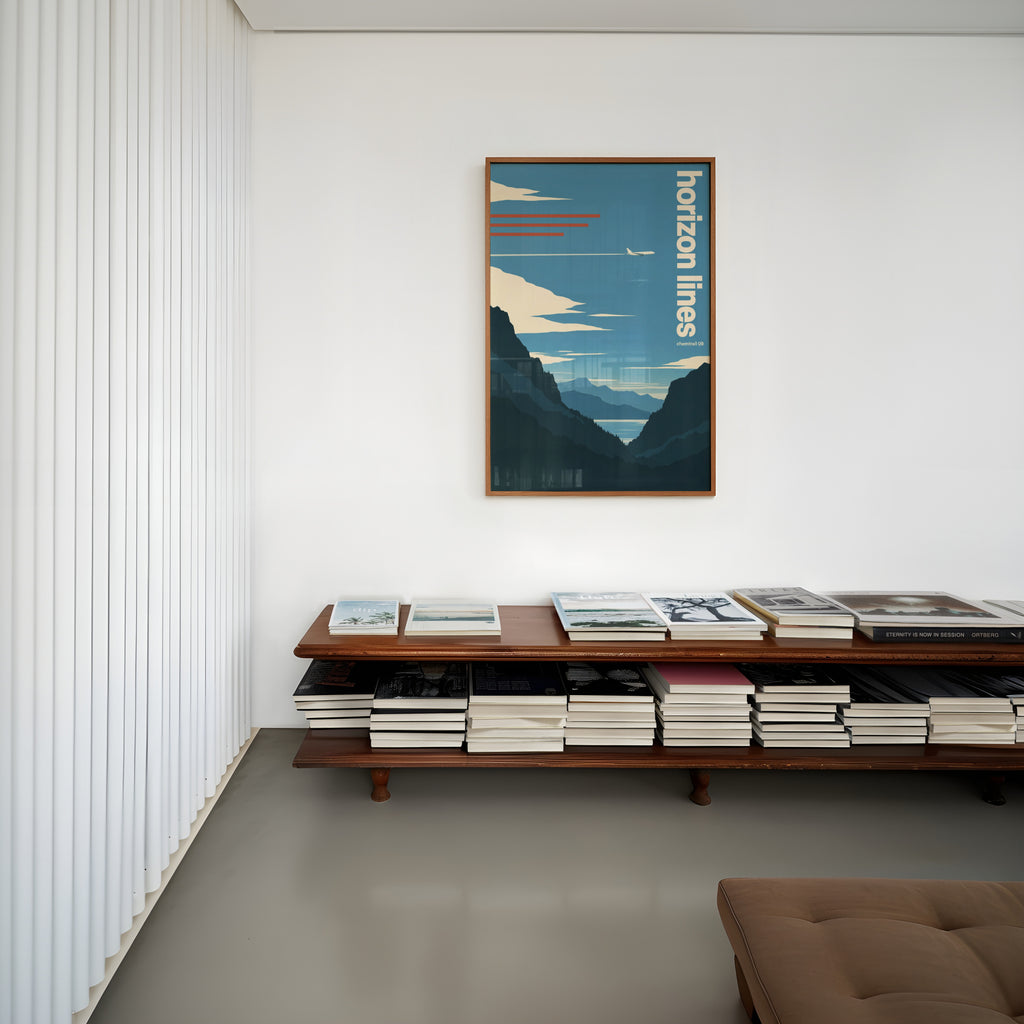 Vintage Jet Aeroplane Poster, Mountain Wall Art