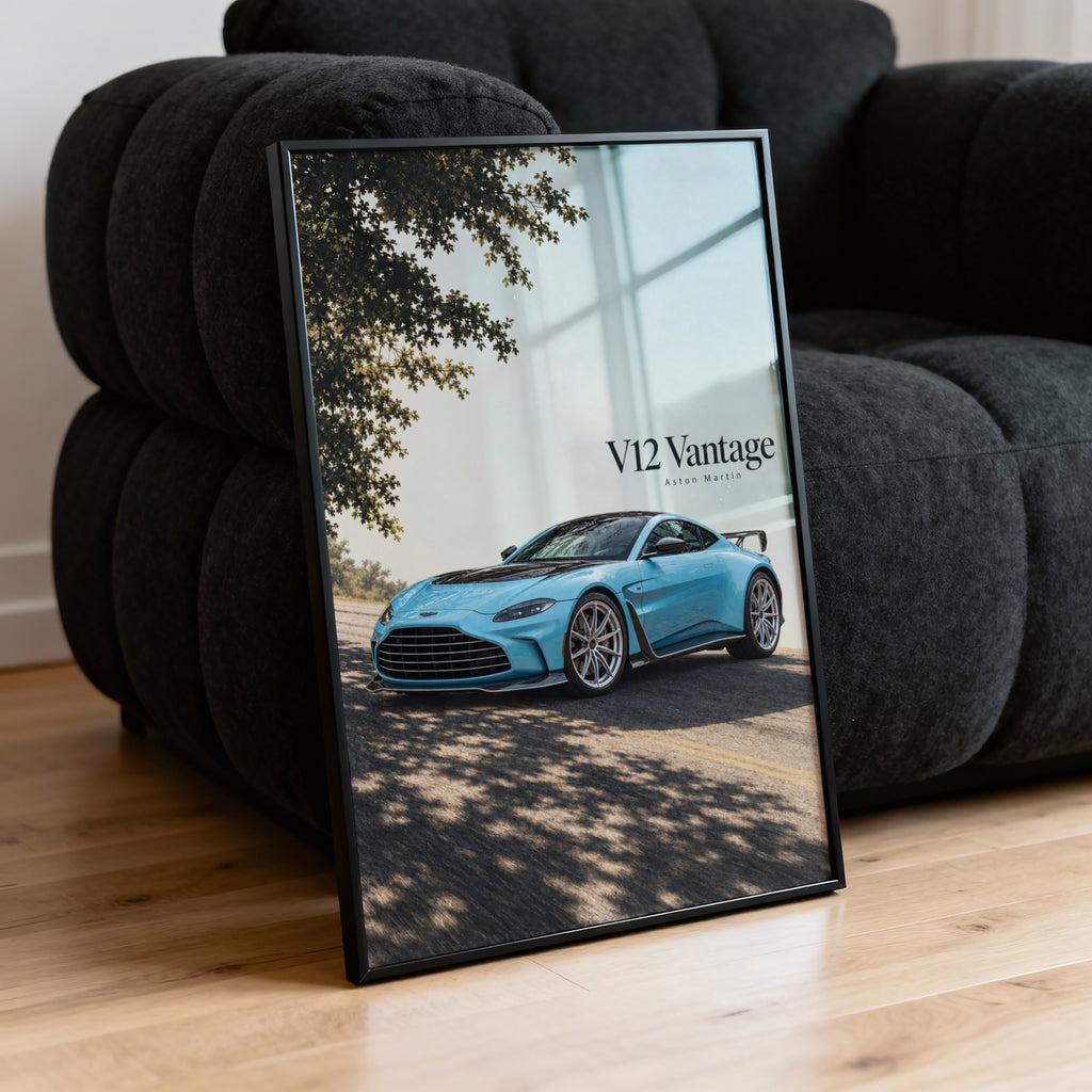 Vintage Aston Martin V12 Vantage Print, Car Art