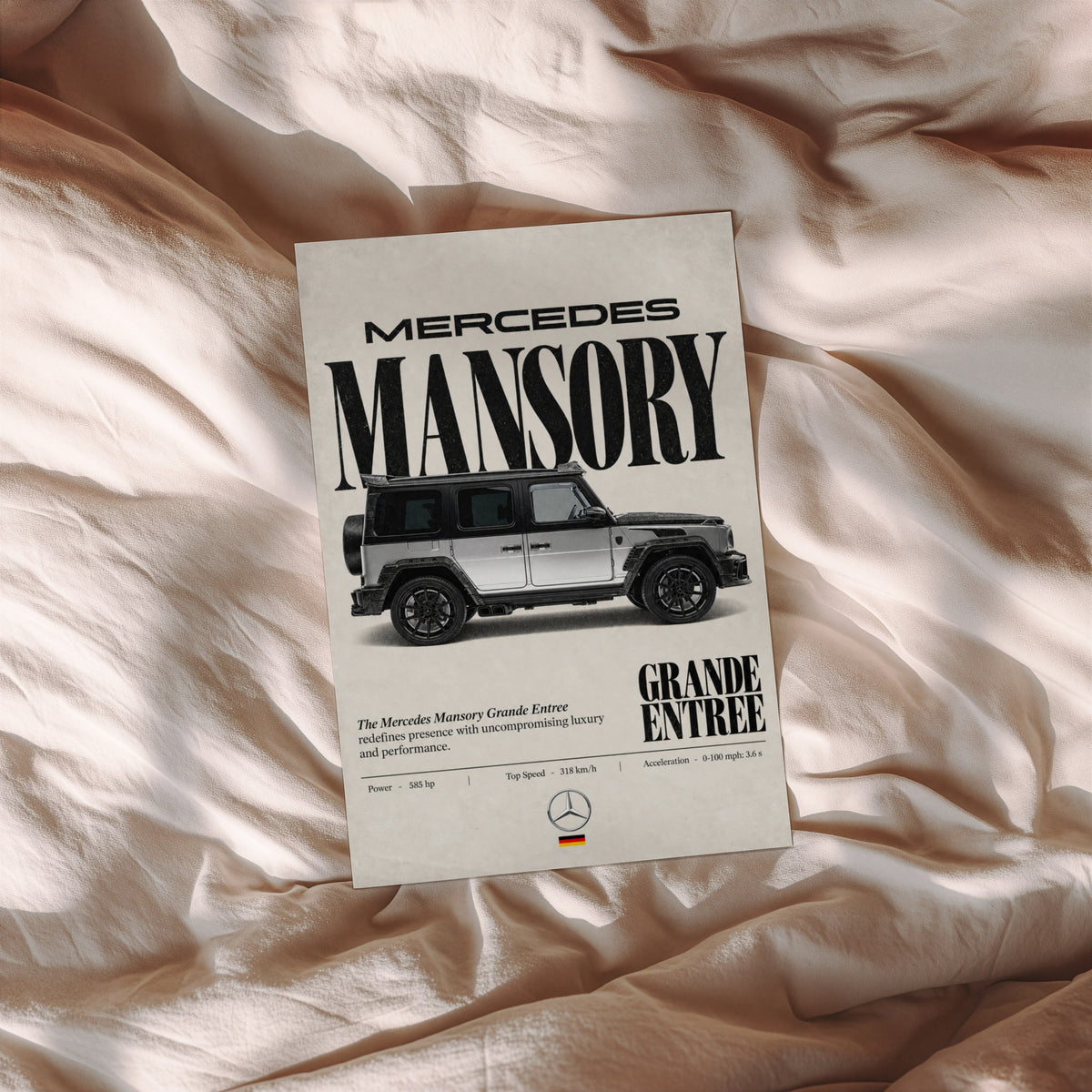 Vintage Mercedes Mansory Print, Car Wall Art