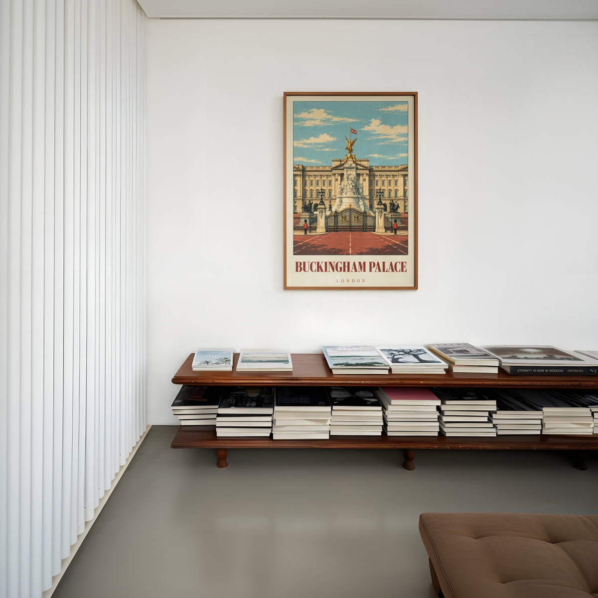 Vintage Buckingham Palace Poster, London Wall Art Print