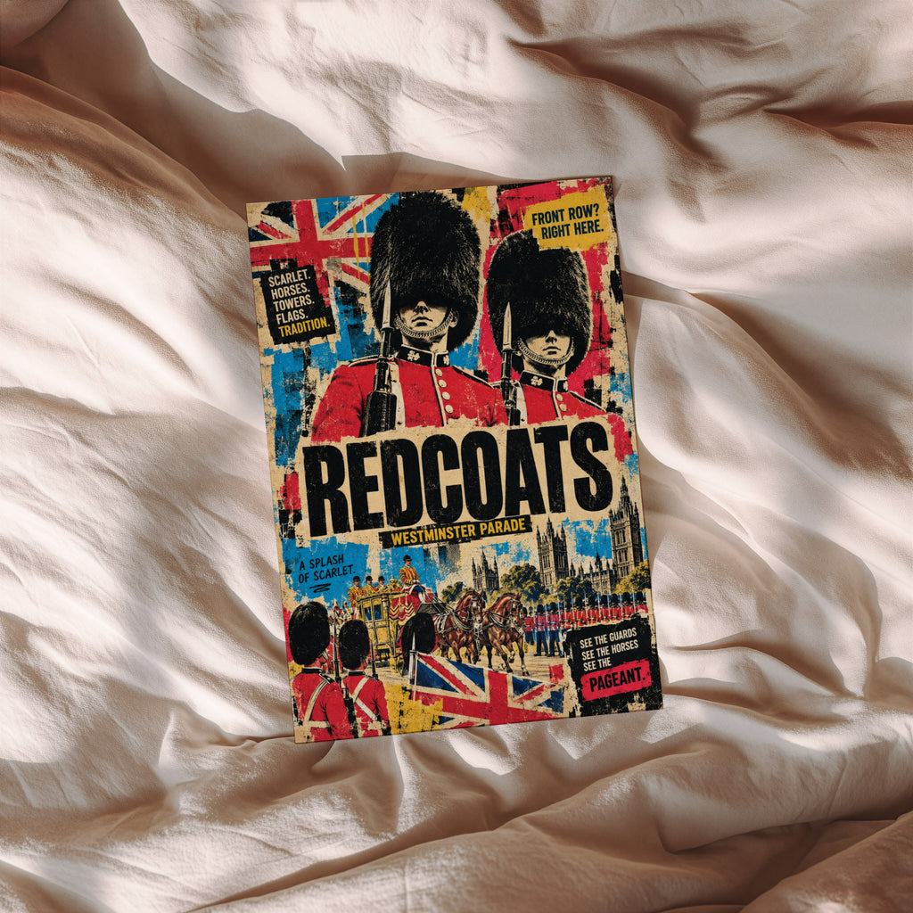 Vintage Redcoats Westminster Poster, London Wall Art Print