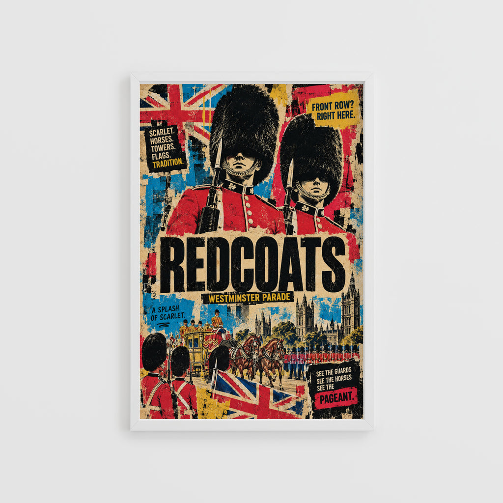 Vintage Redcoats Westminster Poster, London Wall Art Print
