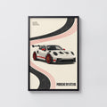Vintage Porsche 911 GT3 RS Print, Car Poster