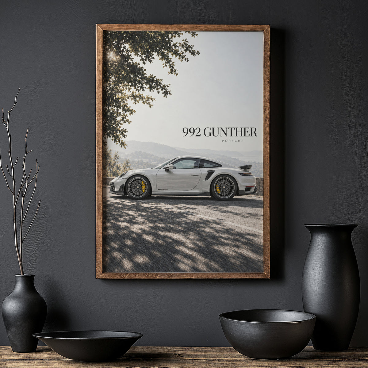 Vintage Porsche 992 Gunther Print, Car Wall Art
