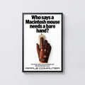 Vintage Macintosh Mouse Poster, Retro Computer Wall Art