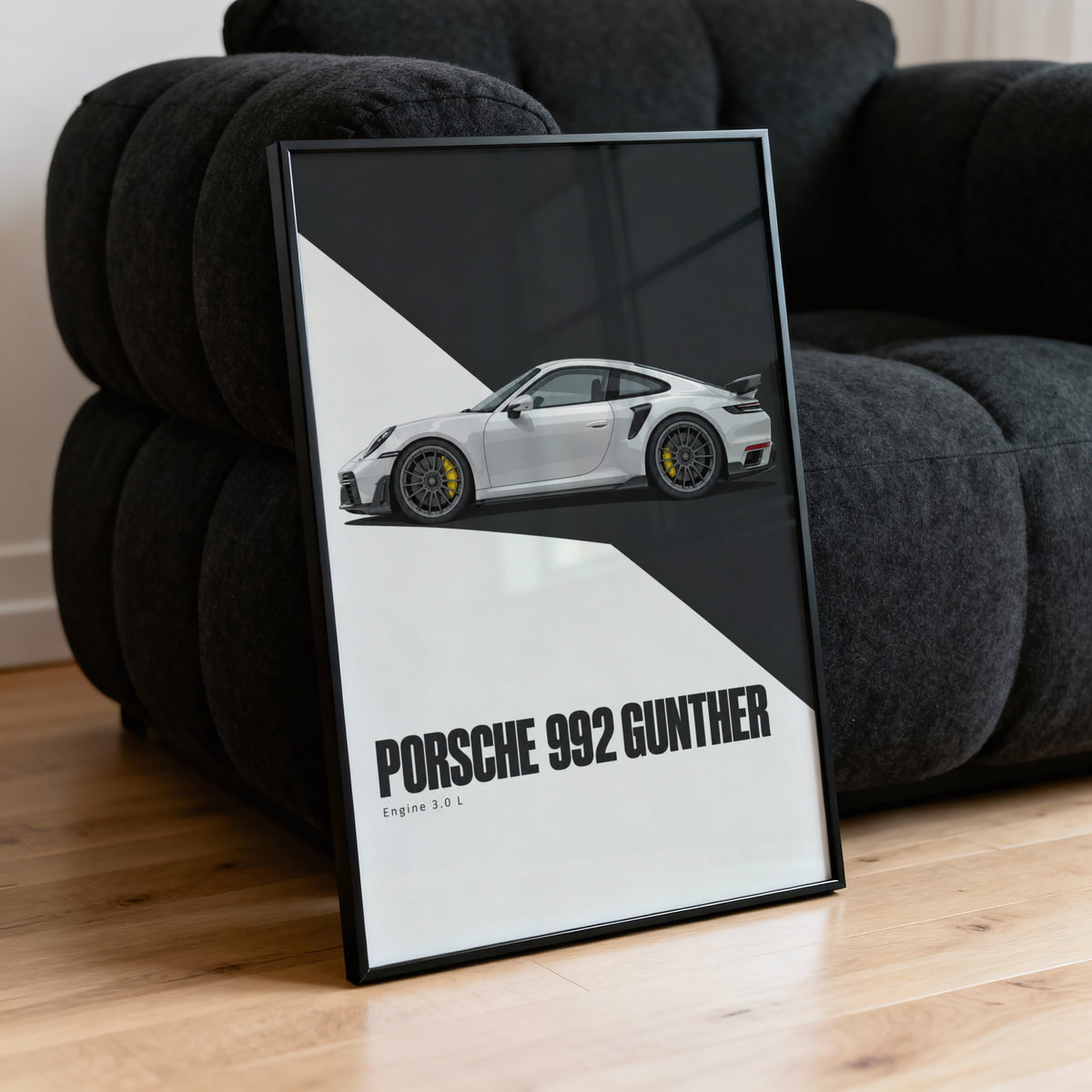 Vintage Porsche 992 Gunther Print, Car Wall Art