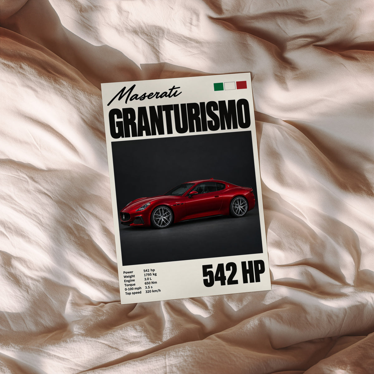 Vintage Maserati GranTurismo Print, Car Wall Art