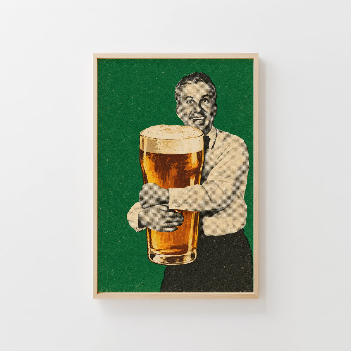 Vintage Beer Print and Poster, Retro Pub Wall Art