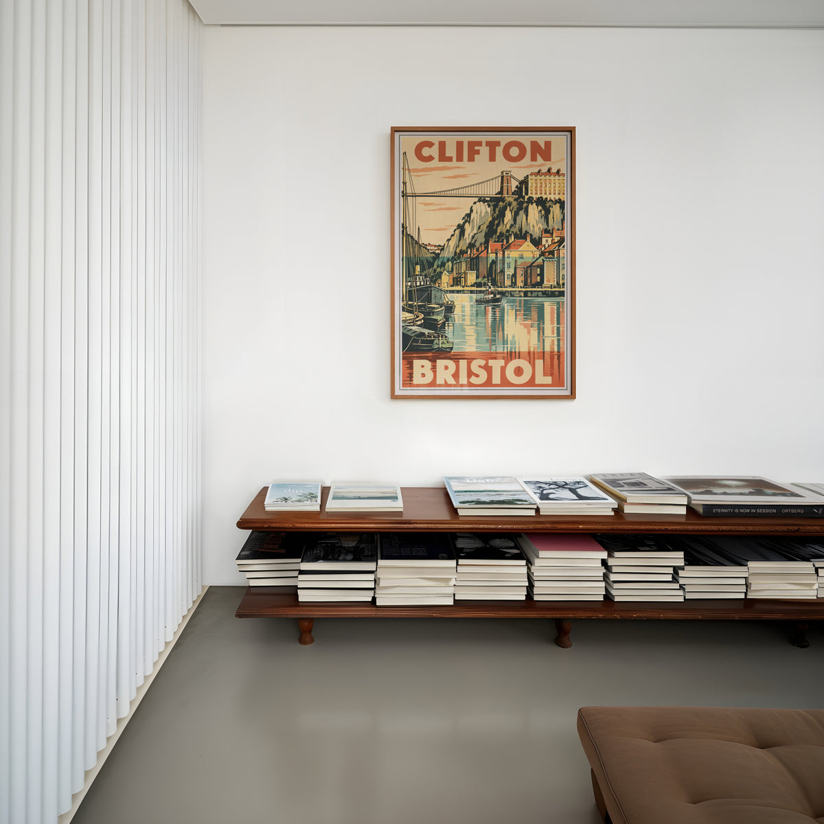 Vintage Clifton Bristol Poster, Suspension Bridge Wall Art