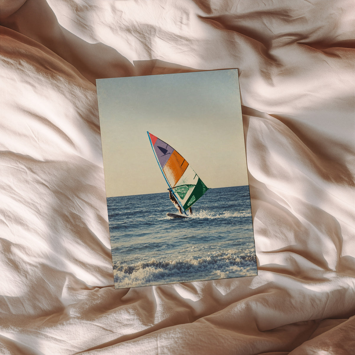 Vintage Windsurfing Print and Poster, Retro Surf Wall Art