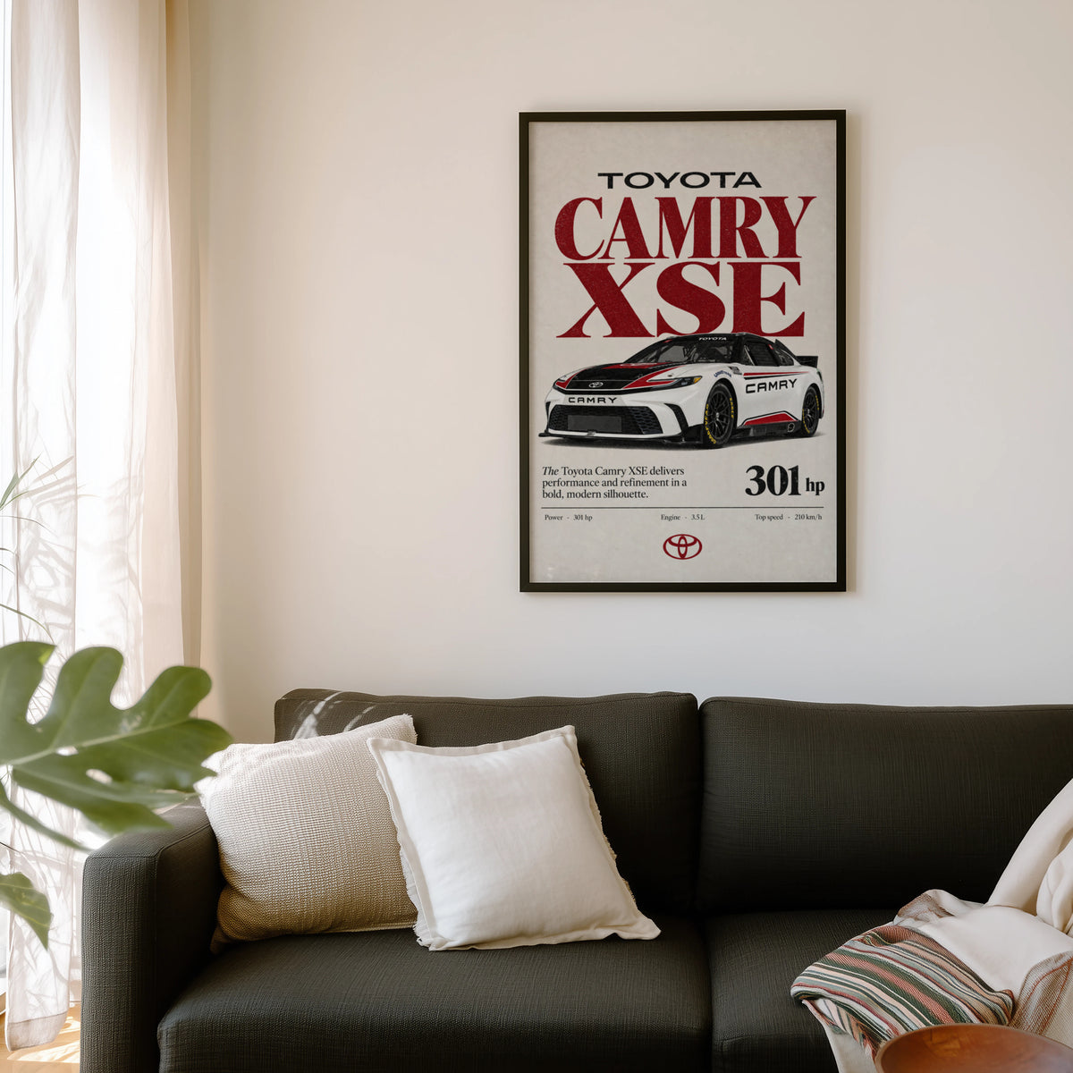Vintage Toyota Camry XSE Print, Car Wall Art
