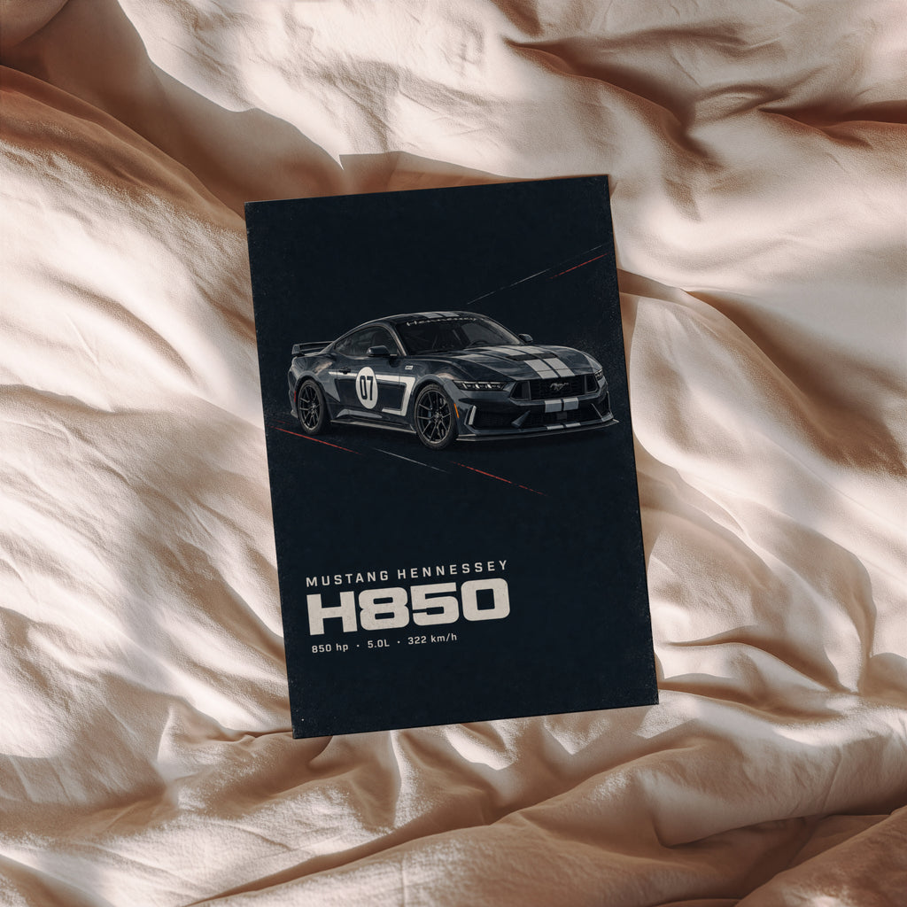 Vintage Mustang Hennessey H850 Car Print