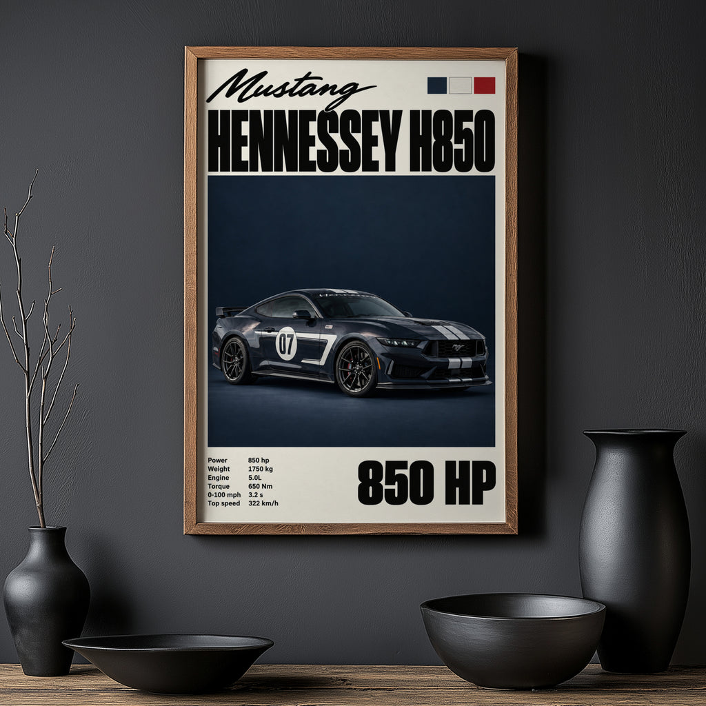 Vintage Mustang Hennessey H850 Print