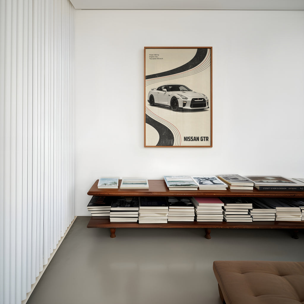 Vintage Nissan GTR Print, Car Wall Art