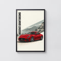 Vintage Maserati GranTurismo Print, Car Wall Art