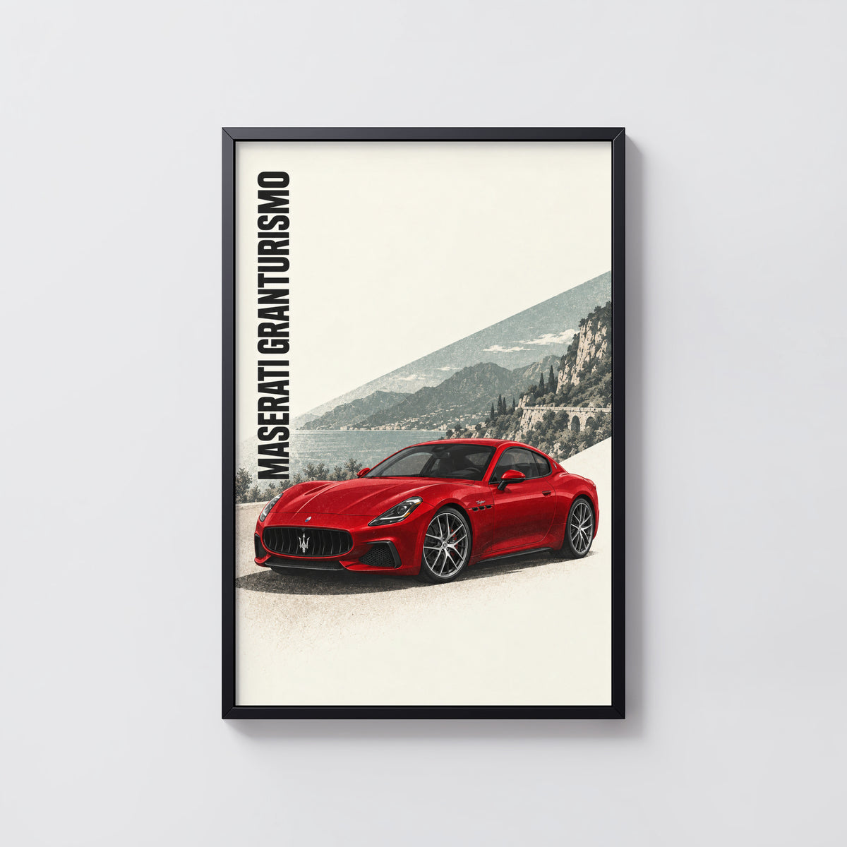 Vintage Maserati GranTurismo Print, Car Wall Art