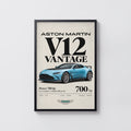 Vintage Aston Martin V12 Vantage Print, Car Art