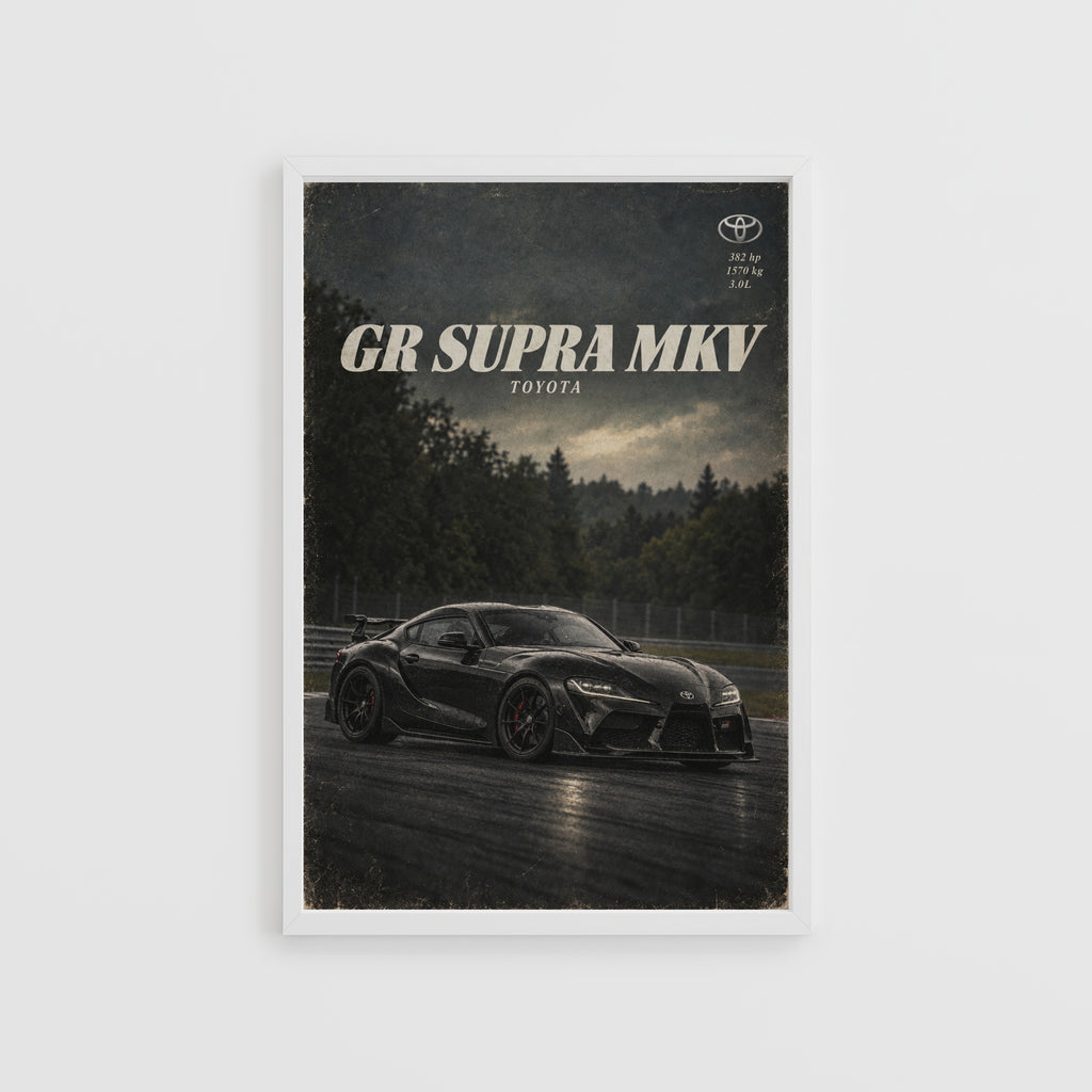 Vintage Toyota GR Supra Print, Car Wall Art