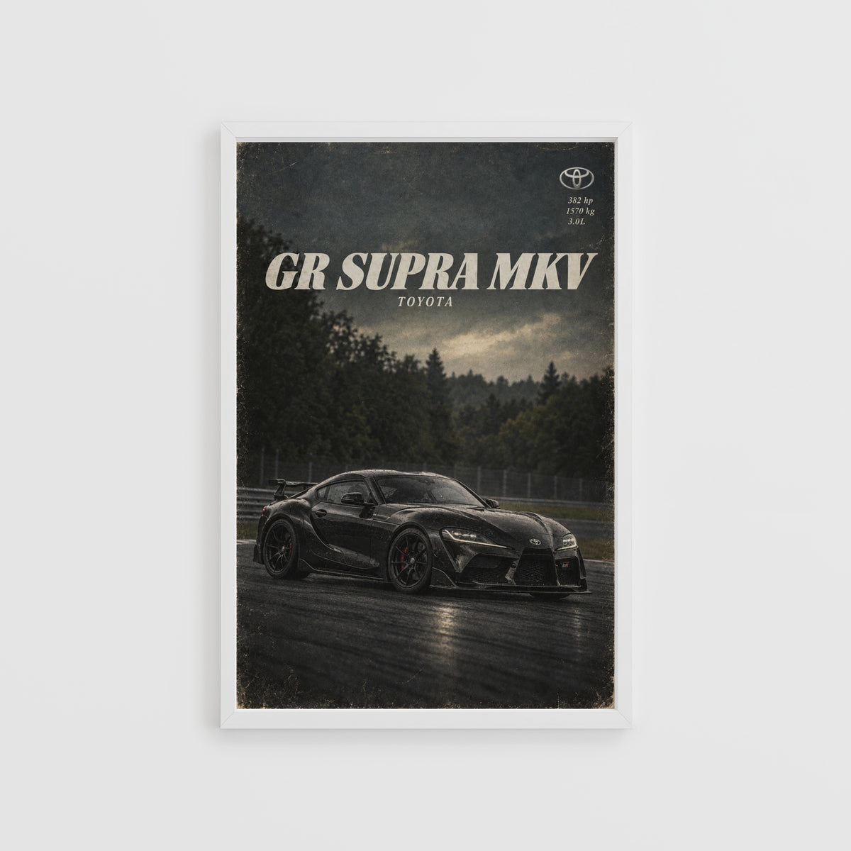 Vintage Toyota GR Supra Print, Car Wall Art