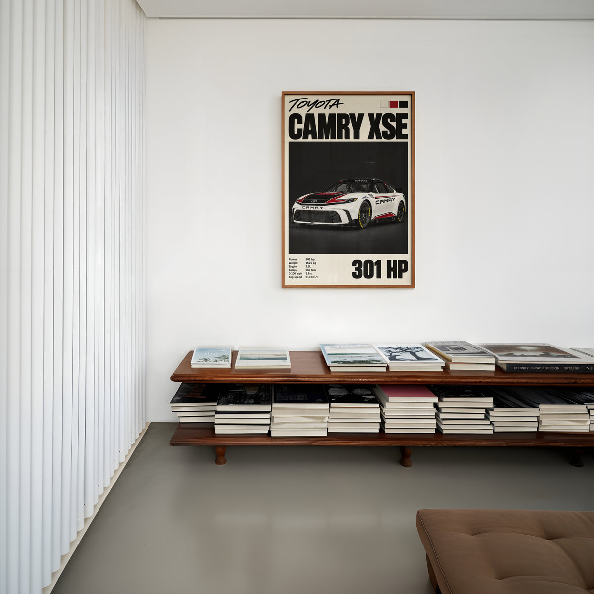 Vintage Toyota Camry Print, Racing Car Wall Art
