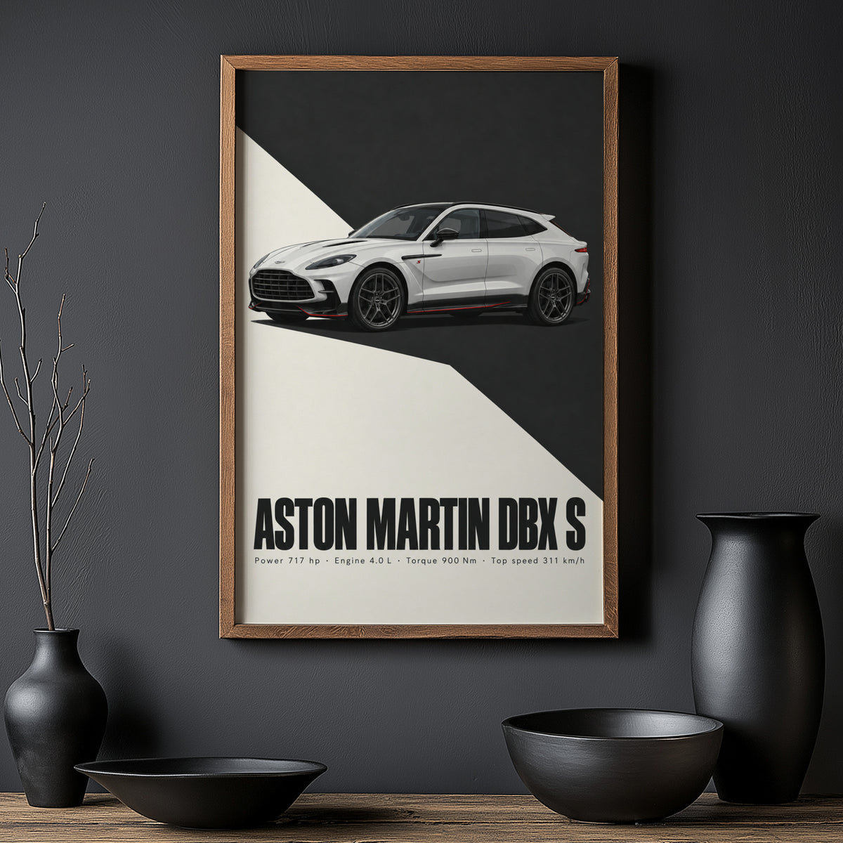Vintage Aston Martin DBX S Print, Car Wall Art