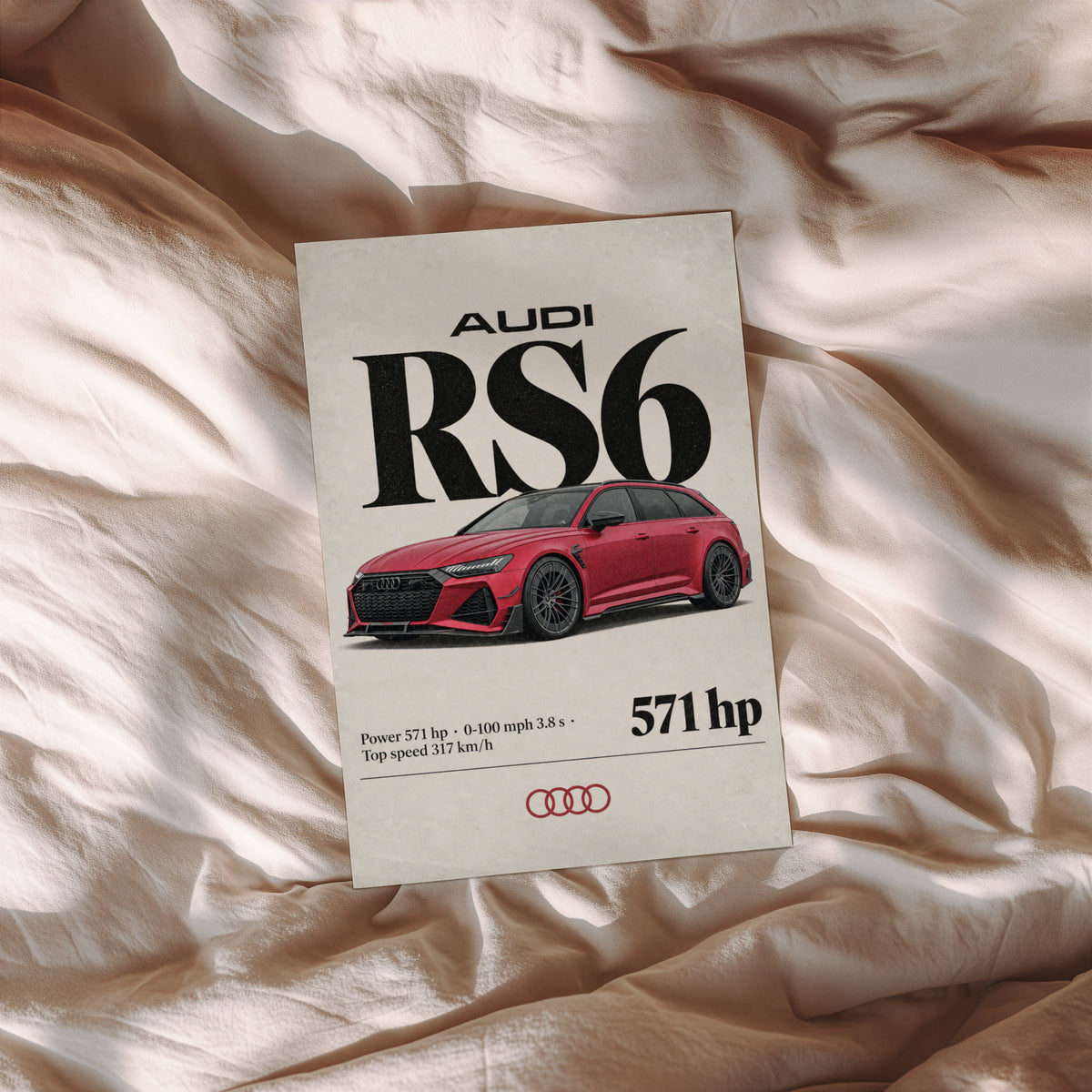 Vintage Audi RS6 Avant Print, Car Wall Art