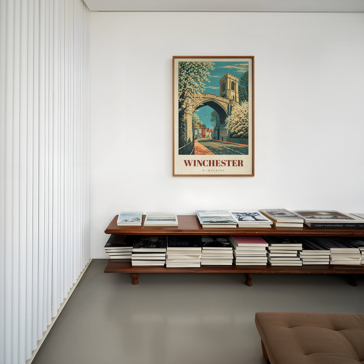 Vintage Winchester Poster, Hampshire Wall Art, England Print